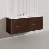 Bali Linear Wall Hung Bathroom Floating Vanity Fluted PVC Coating Cabinet 1500mm - In 5 Colours