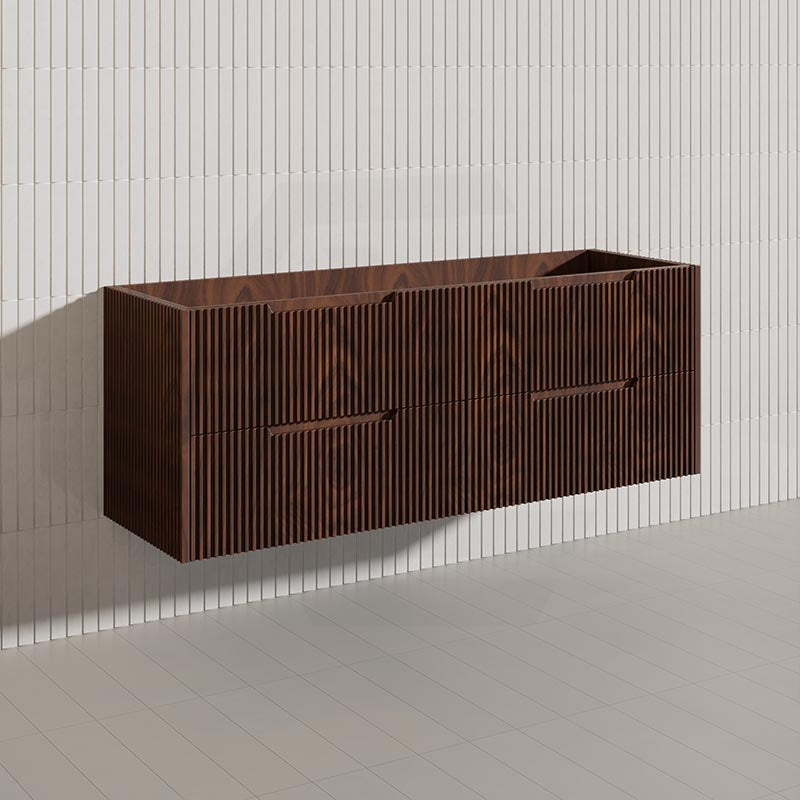 Bali Linear Wall Hung Bathroom Floating Vanity Fluted PVC Coating Cabinet 1500mm - In 5 Colours