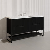 1500mm Bali Bathroom Freestanding Fluted Vanity with Drawers Single/Double Bowls In Various Colours