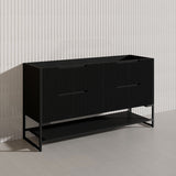 1500mm Bali Bathroom Freestanding Fluted Vanity with Drawers Single/Double Bowls In Various Colours