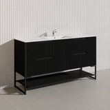 1500mm Bali Bathroom Freestanding Fluted Vanity with Drawers Single/Double Bowls In Various Colours