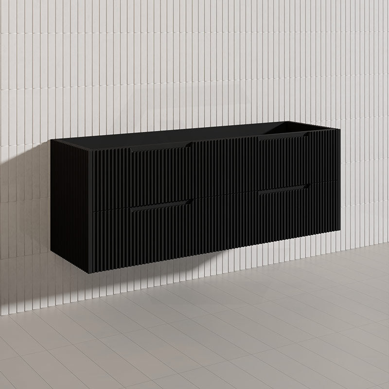 Bali Linear Wall Hung Bathroom Floating Vanity Fluted PVC Coating Cabinet 1500mm - In 5 Colours