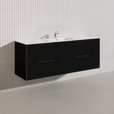 Bali Linear Wall Hung Bathroom Floating Vanity Fluted PVC Coating Cabinet 1500mm - In 5 Colours