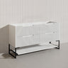 1500mm Bali Bathroom Freestanding Fluted Vanity with Drawers Single/Double Bowls In Various Colours