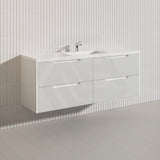 Bali Linear Wall Hung Bathroom Floating Vanity Fluted PVC Coating Cabinet 1500mm - In 5 Colours