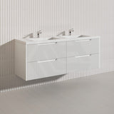 Bali Linear Wall Hung Bathroom Floating Vanity Fluted PVC Coating Cabinet 1500mm - In 5 Colours