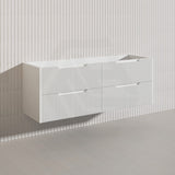 Bali Linear Wall Hung Bathroom Floating Vanity Fluted PVC Coating Cabinet 1500mm - In 5 Colours
