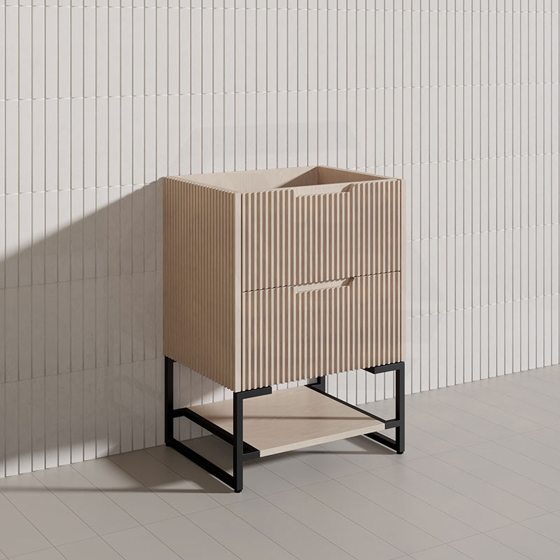 600mm Bali Bathroom Freestanding Fluted Vanity with Drawers Available In Colours