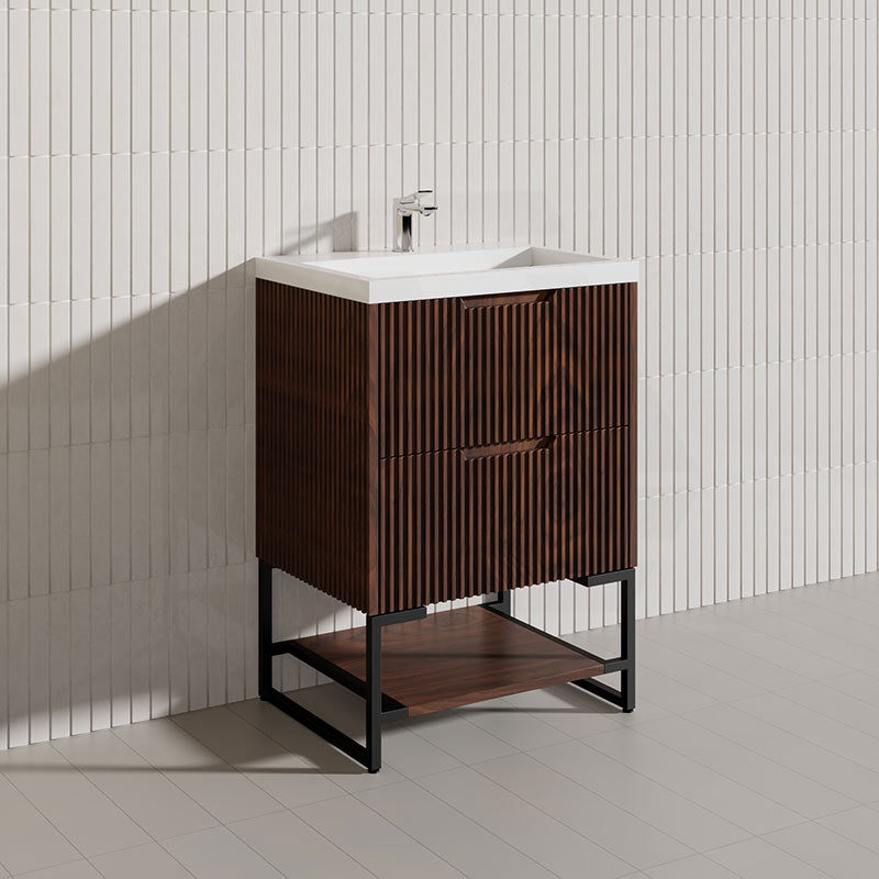 600mm Bali Bathroom Freestanding Fluted Vanity with Drawers Available In Colours
