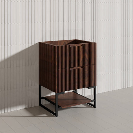 600mm Bali Bathroom Freestanding Fluted Vanity with Drawers Available In Colours