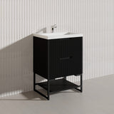 600mm Bali Bathroom Freestanding Fluted Vanity with Drawers Available In Colours