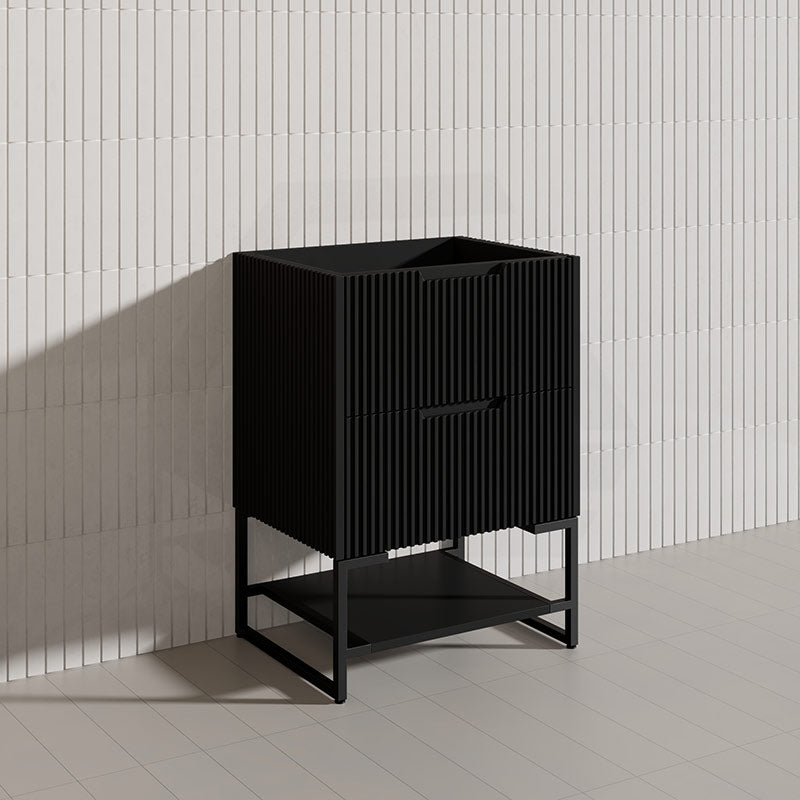 600mm Bali Bathroom Freestanding Fluted Vanity with Drawers Available In Colours