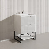 600mm Bali Bathroom Freestanding Fluted Vanity with Drawers Available In Colours