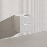 Bali Linear Wall Hung Bathroom Floating Vanity Fluted PVC Coating Cabinet 600mm - In 5 Colours