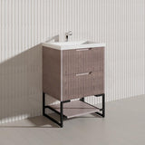 600mm Bali Bathroom Freestanding Fluted Vanity with Drawers Available In Colours