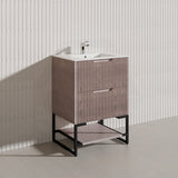 600mm Bali Bathroom Freestanding Fluted Vanity with Drawers Available In Colours