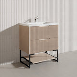 750mm Bali Bathroom Freestanding Fluted Vanity with Drawers Available In Colours