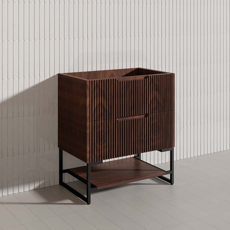 750mm Bali Bathroom Freestanding Fluted Vanity with Drawers Available In Colours