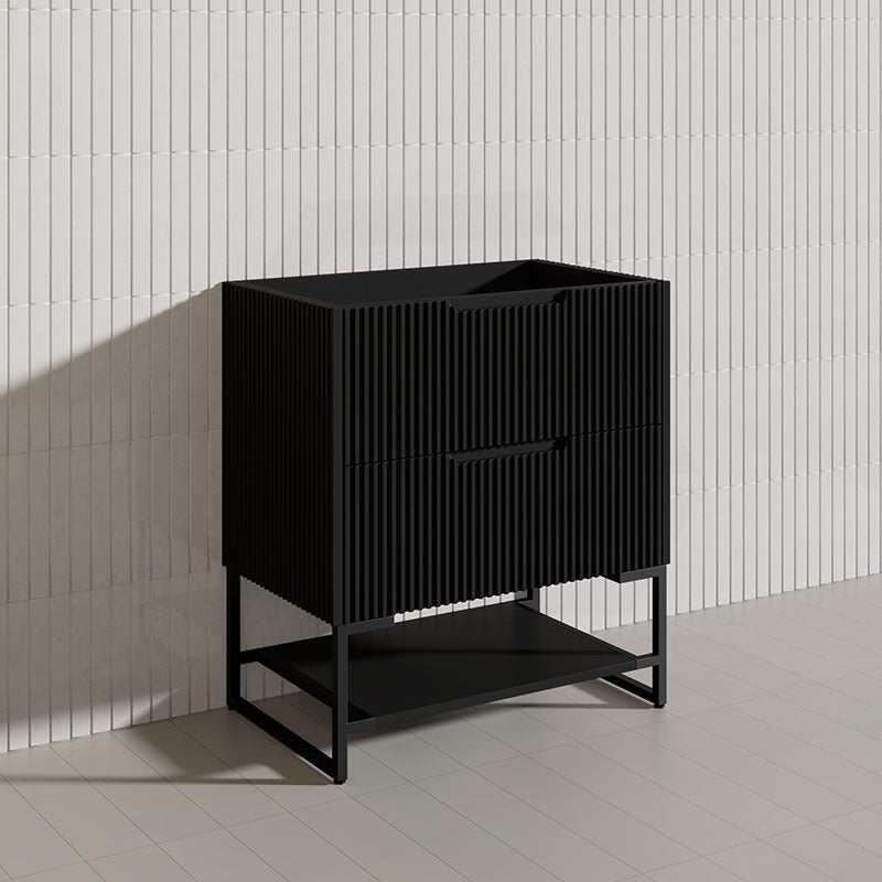 750mm Bali Bathroom Freestanding Fluted Vanity with Drawers Available In Colours