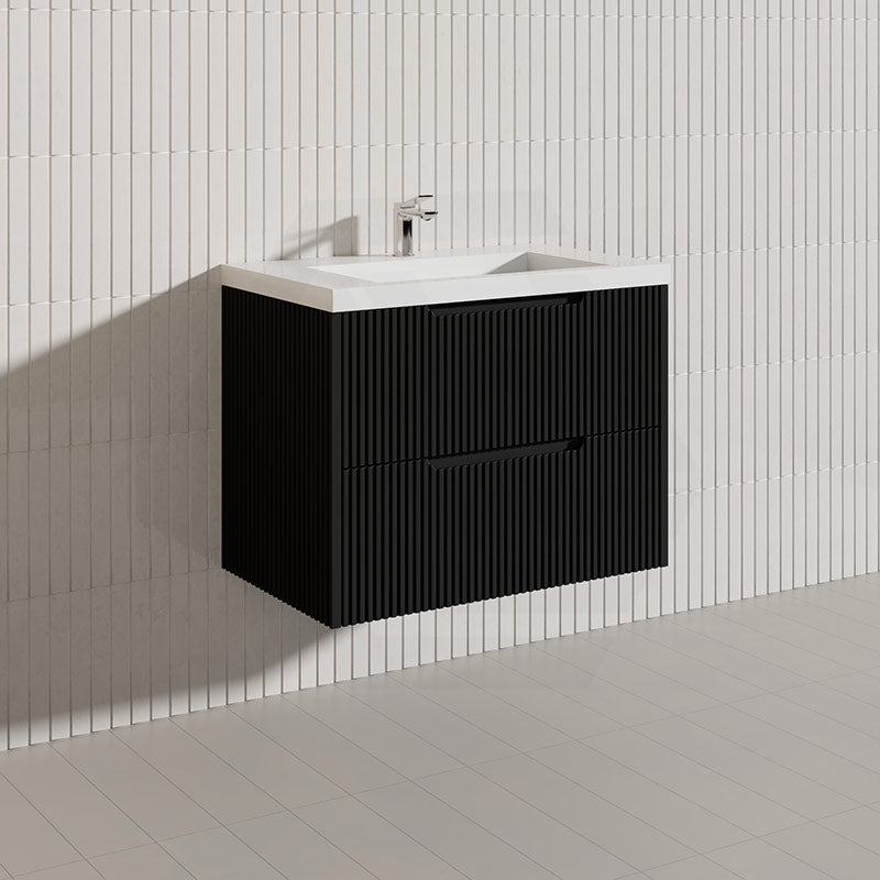 Bali Linear Wall Hung Bathroom Floating Vanity Fluted PVC Coating Cabinet 750mm - In 5 Colours