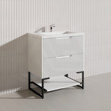750mm Bali Bathroom Freestanding Fluted Vanity with Drawers Available In Colours
