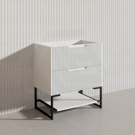 750mm Bali Bathroom Freestanding Fluted Vanity with Drawers Available In Colours