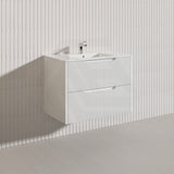 Bali Linear Wall Hung Bathroom Floating Vanity Fluted PVC Coating Cabinet 750mm - In 5 Colours