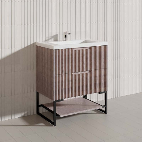 750mm Bali Bathroom Freestanding Fluted Vanity with Drawers Available In Colours