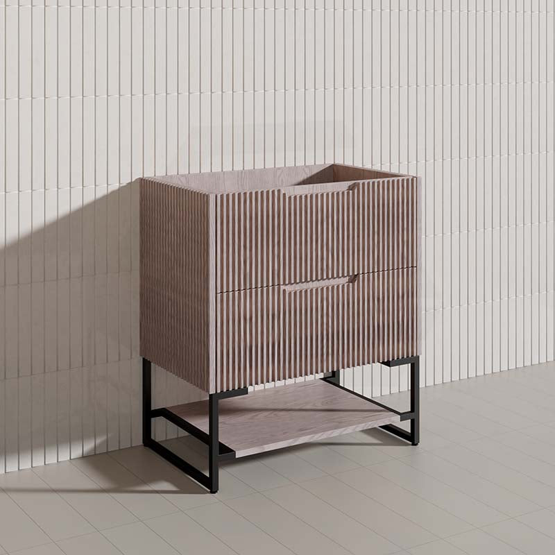 750mm Bali Bathroom Freestanding Fluted Vanity with Drawers Available In Colours