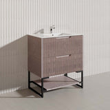 750mm Bali Bathroom Freestanding Fluted Vanity with Drawers Available In Colours