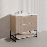900mm Bali Bathroom Freestanding Fluted Vanity with Drawers In Various Colours