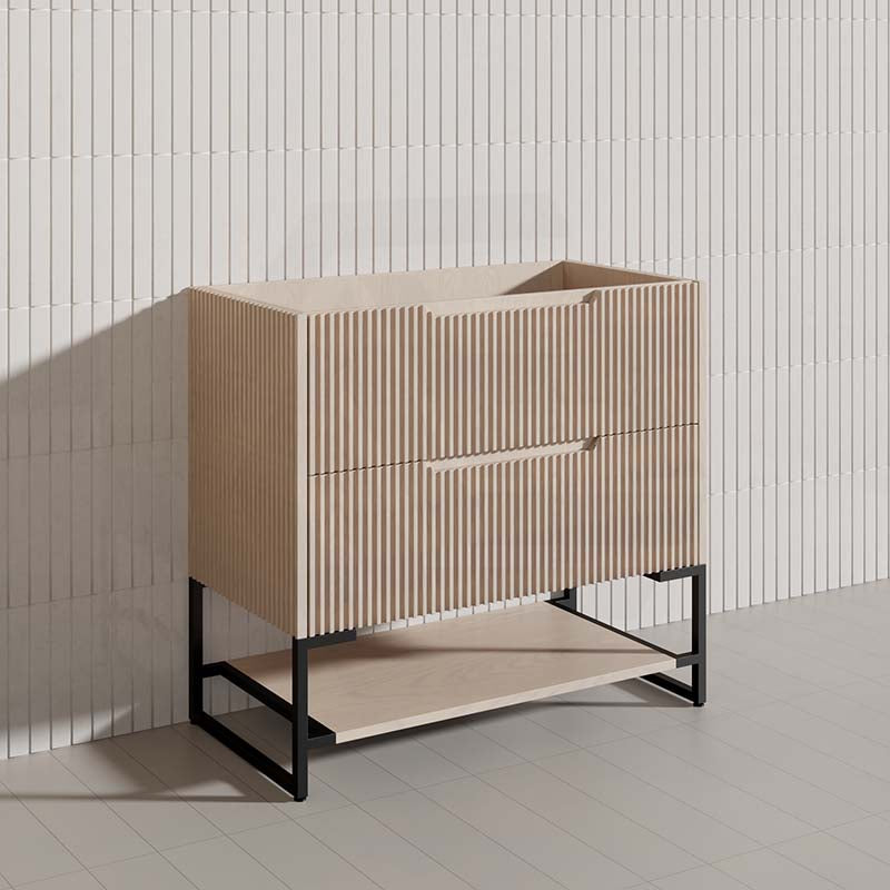900mm Bali Bathroom Freestanding Fluted Vanity with Drawers In Various Colours
