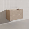 Bali Linear Wall Hung Bathroom Floating Vanity Fluted PVC Coating Cabinet 900mm - In 5 Colours
