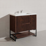 900mm Bali Bathroom Freestanding Fluted Vanity with Drawers In Various Colours