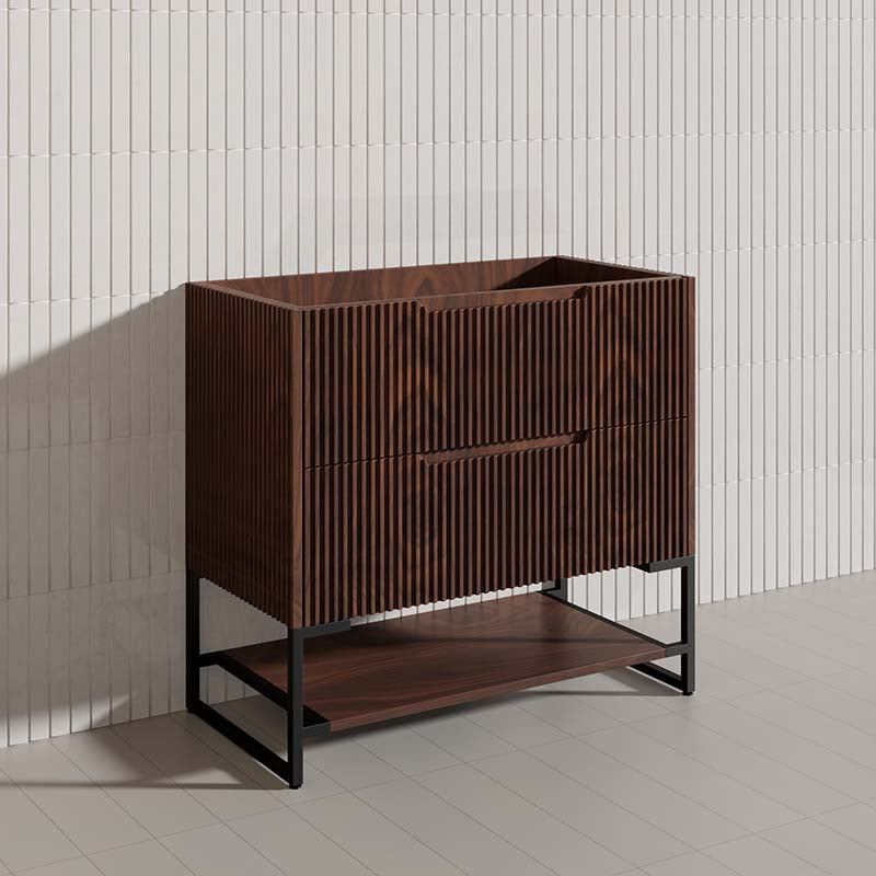900mm Bali Bathroom Freestanding Fluted Vanity with Drawers In Various Colours