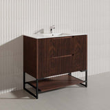 900mm Bali Bathroom Freestanding Fluted Vanity with Drawers In Various Colours