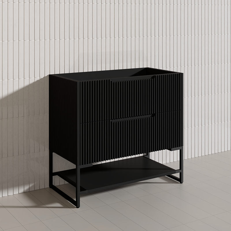900mm Bali Bathroom Freestanding Fluted Vanity with Drawers In Various Colours