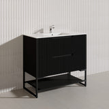 900mm Bali Bathroom Freestanding Fluted Vanity with Drawers In Various Colours
