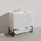 900mm Bali Bathroom Freestanding Fluted Vanity with Drawers In Various Colours