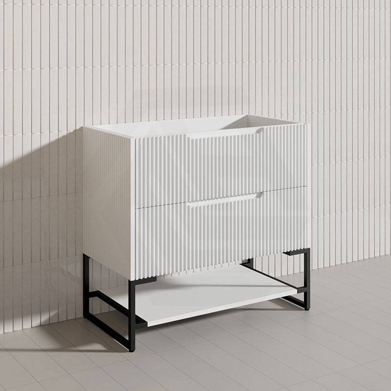 900mm Bali Bathroom Freestanding Fluted Vanity with Drawers In Various Colours