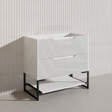 900mm Bali Bathroom Freestanding Fluted Vanity with Drawers In Various Colours