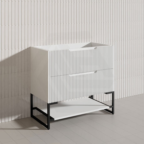 900mm Bali Bathroom Freestanding Fluted Vanity with Drawers In Various Colours