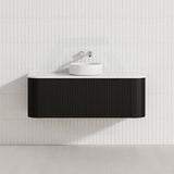 750-1500mm Bergen Wall Hung Vanity MDF Board Fluted Bathroom Cabinet 3 Colours Available