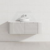 750-1500mm Bergen Wall Hung Vanity MDF Board Fluted Bathroom Cabinet 3 Colours Available
