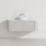 1200mm Single/Double Bowls Bergen Wall Hung Vanity MDF Board Fluted Bathroom Cabinet 3 Colours Available