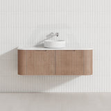 750-1500mm Bergen Wall Hung Vanity MDF Board Fluted Bathroom Cabinet 3 Colours Available