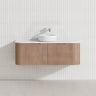 1200mm Single/Double Bowls Bergen Wall Hung Vanity MDF Board Fluted Bathroom Cabinet 3 Colours Available