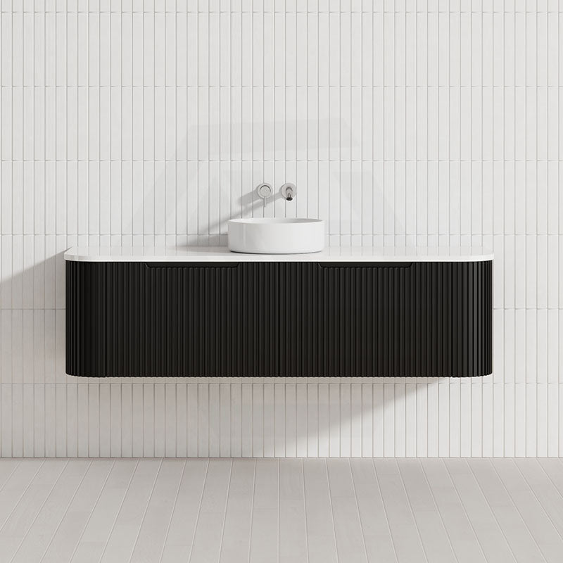 750-1500mm Bergen Wall Hung Vanity MDF Board Fluted Bathroom Cabinet 3 Colours Available
