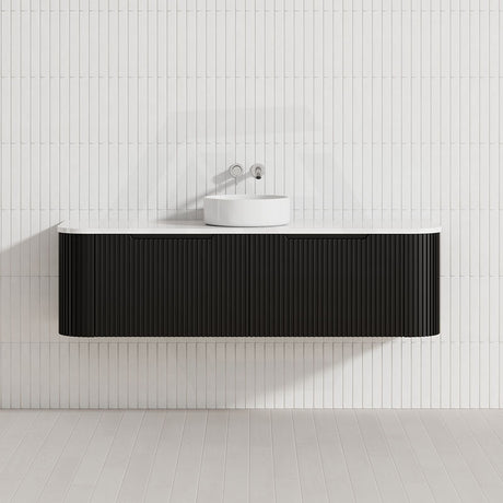 750-1500mm Bergen Wall Hung Vanity MDF Board Fluted Bathroom Cabinet 3 Colours Available