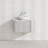 750-1500mm Bergen Wall Hung Vanity MDF Board Fluted Bathroom Cabinet 3 Colours Available